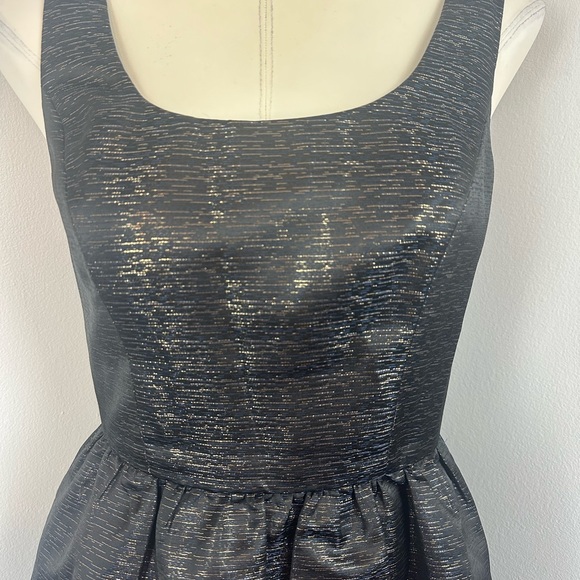 AIDEN By AIDEN MATTOX Sleeveless Black & Gold Cocktail Dress | Size 2 - Picture 5 of 16